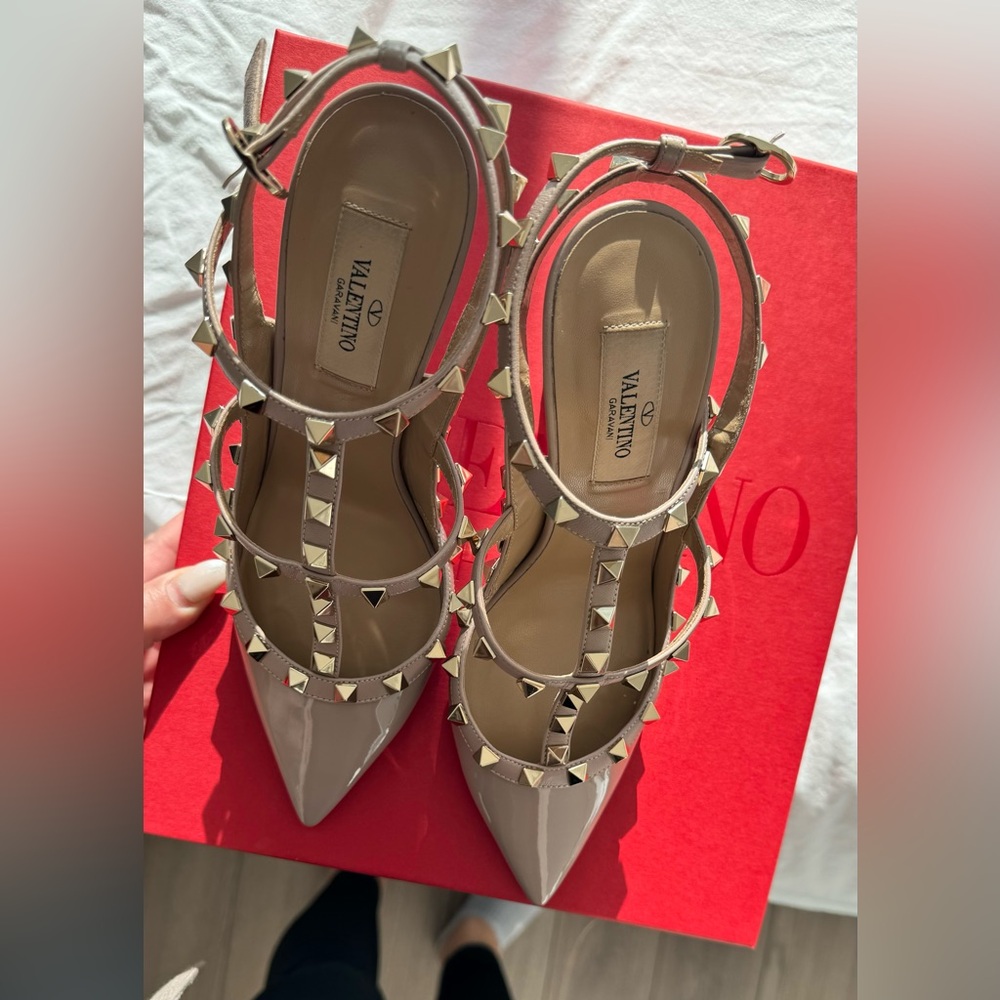Valentino Women's Nude Studded Heels
